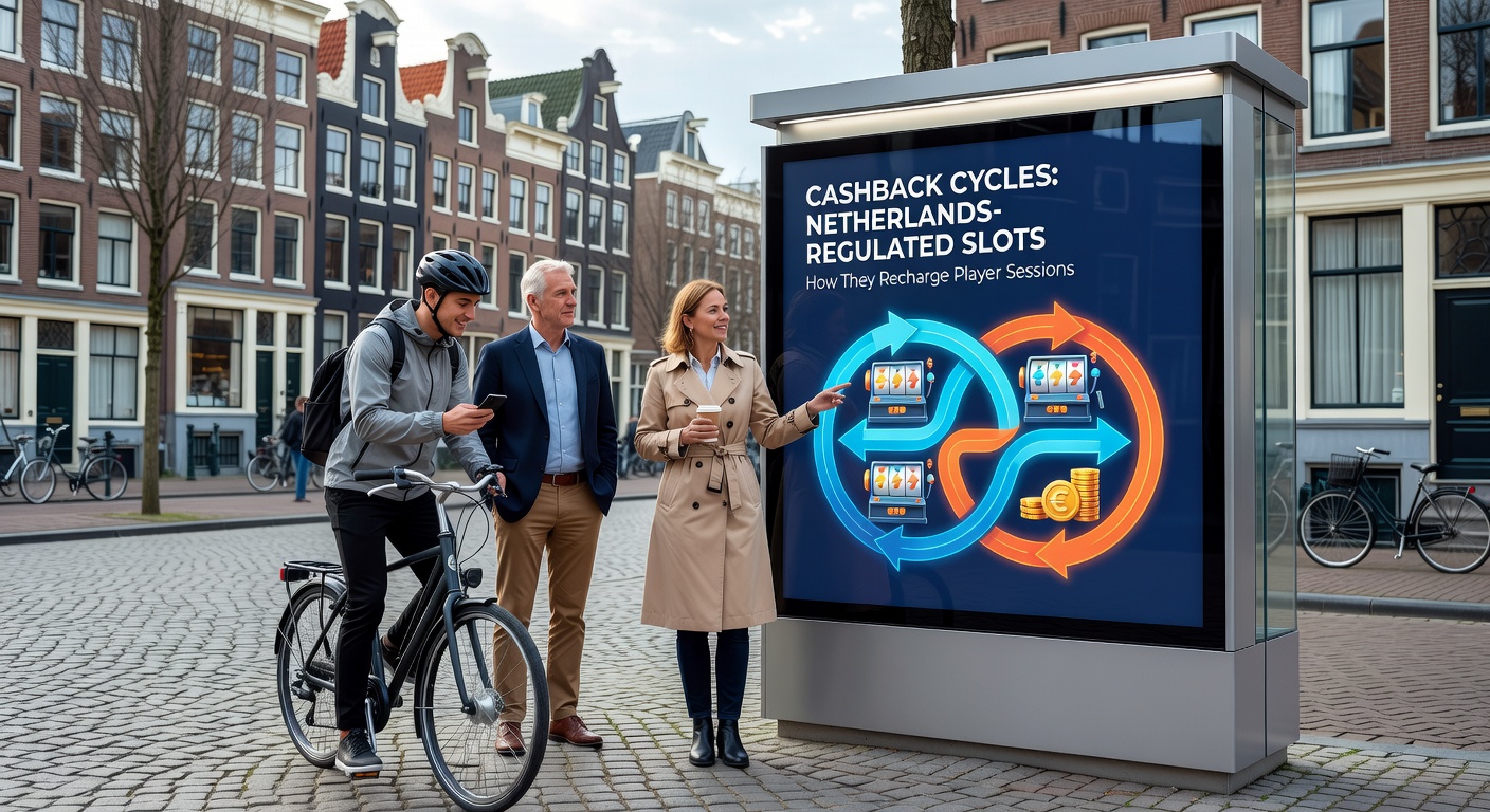 Grafiek die cashback-cycli illustreert in een Nederlands online casino, met stijgende en dalende lijnen die spelersbalansen tonen tijdens een typische cyclus