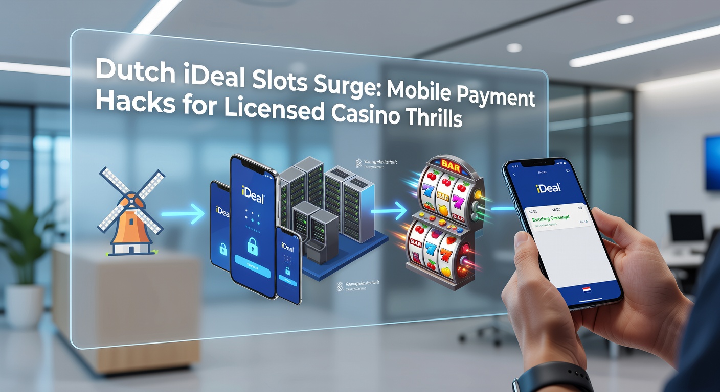 Dichtbij shot van een mobiel scherm met iDEAL QR-code scan voor een slot storting in een KSA-gelicentieerd casino, met confetti-effecten voor wins