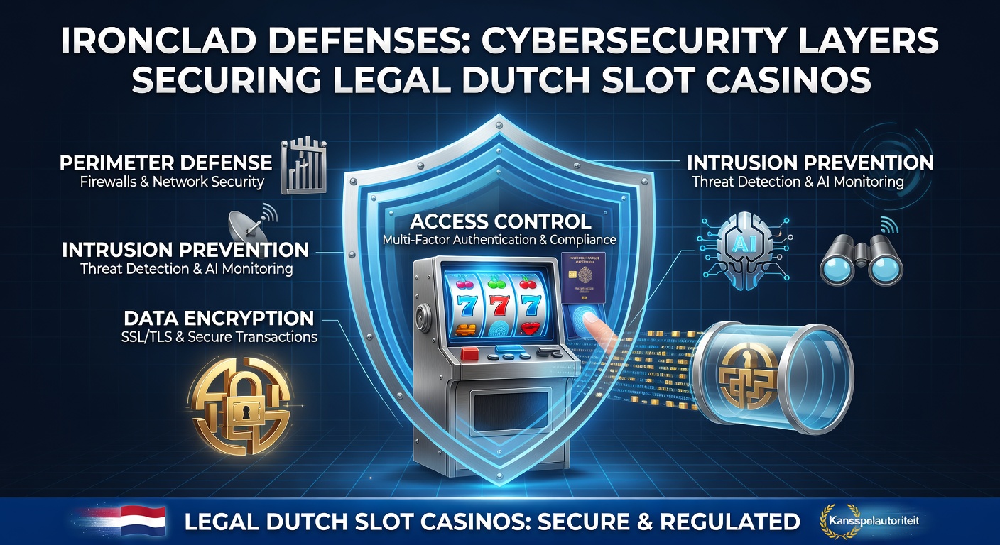 Digitale slotmachine met cybersecurity-iconen zoals sloten en schilden om een legale Nederlandse casino-omgeving te beschermen