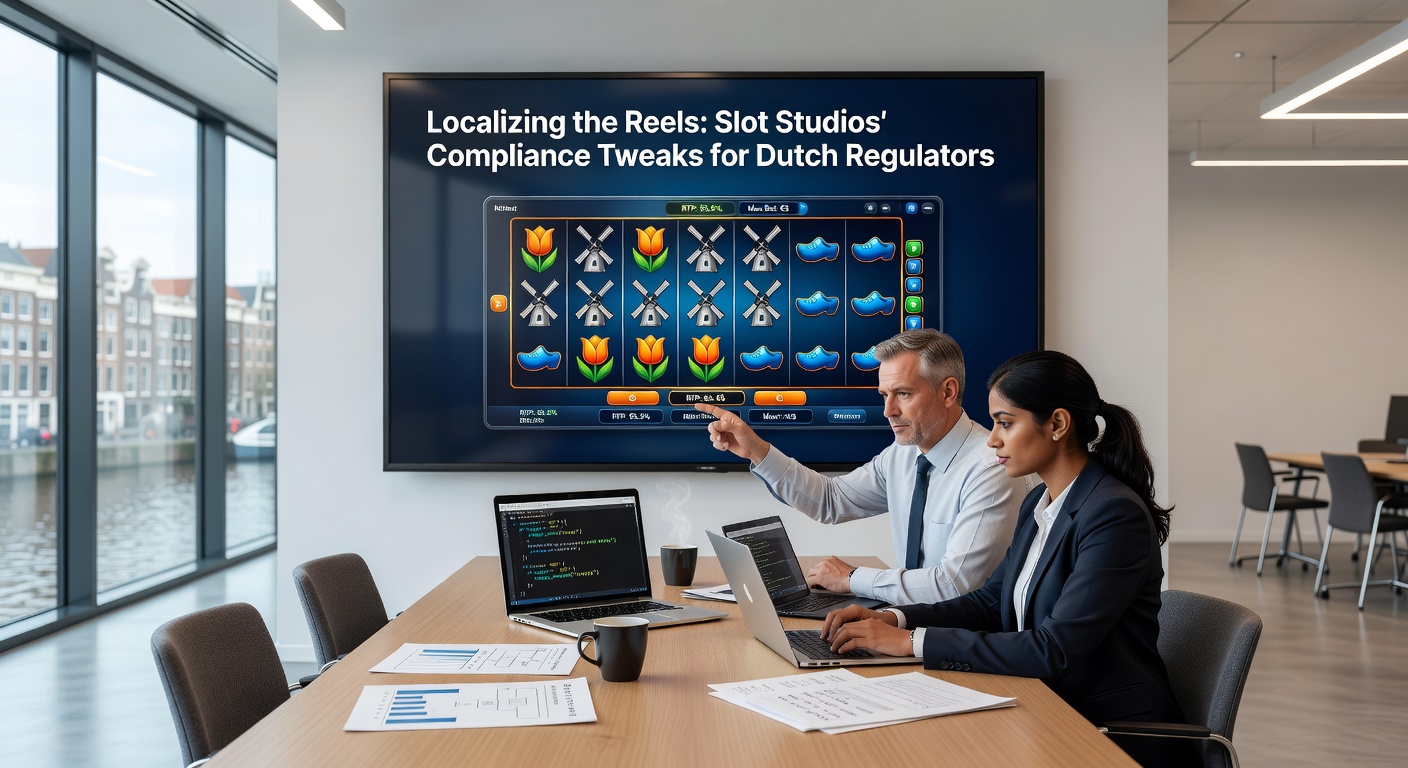 Voorbeeld van een gelokaliseerde slot reel met Nederlandse tekst en compliance-waarschuwingen, aangepast door een toonaangevende studio