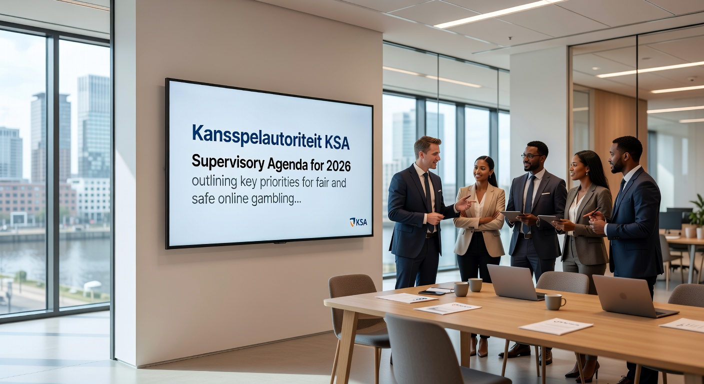 Overleg tussen KSA-functionarissen en partners over de aanpak van illegale gokautomaten