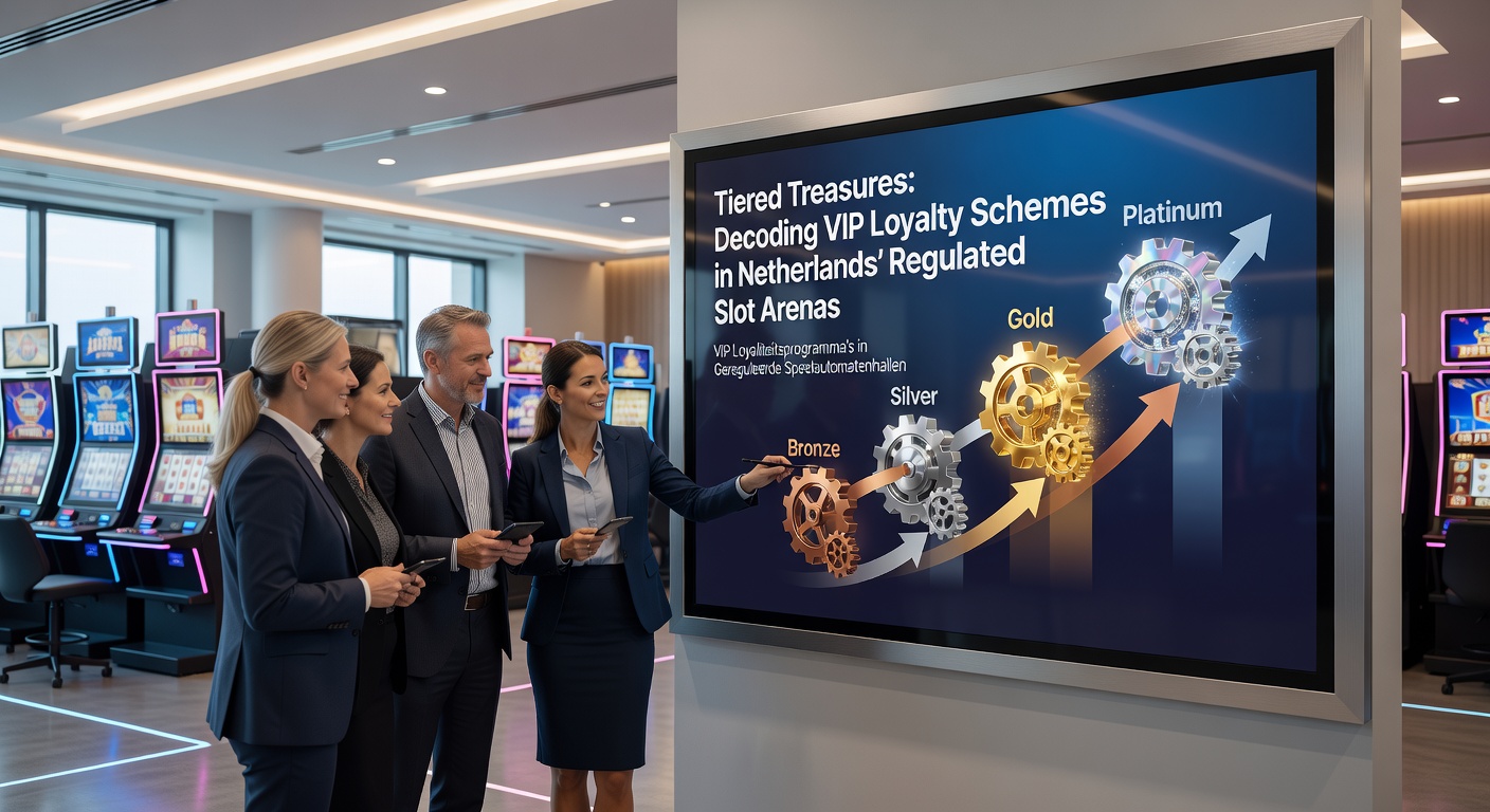 Voorbeeld van een VIP-tier piramide met beloningen zoals cashback, free spins en exclusieve events in de Nederlandse online gokmarkt