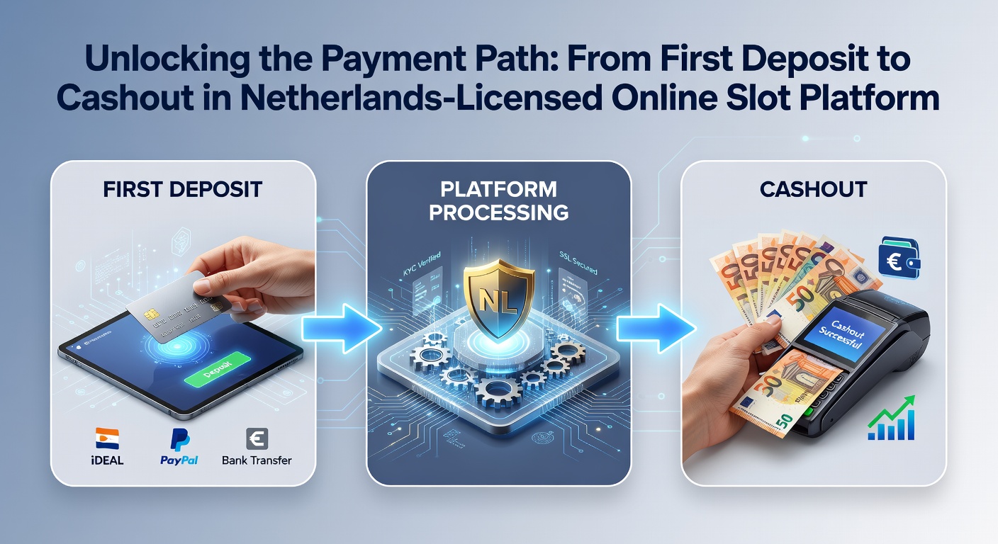 Grafiek met tijdlijn van storting, verificatie en uitbetaling in een Nederlands online slot casino